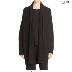 Vince Black Mongolian yak wool textured coatigan / cardigan New Without Tags